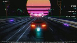 Retrowave game screen