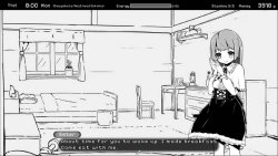 Living With Sister: Monochrome Fantasy game screen