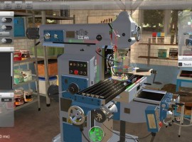 Milling machine 3D game screen