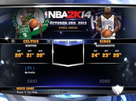 NBA 2K14 game screen